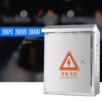 Caja de Distribución para Cámaras de Seguridad CCTV para Exteriores, con Carcasa de Acero Inoxidable Impermeable y Cerradura, Modelo 201/202/203