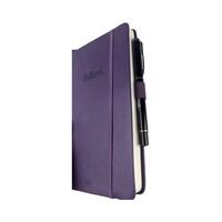 Cuaderno Promocional OEM A5 con Cubierta de PVC, Papel Reciclado, Encuadernación de Hojas Sueltas, Cierre Elástico, Porta Bolígrafos, Notas Diarias, Cubierta Rígida de Cuero