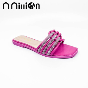 Sandalias Planas de Lujo Personalizadas con Pedrería Brillante para Mujer, Ligeras, Antideslizantes, Tipo Chanclas - Product Image 6