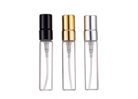 Flacon en verre cylindrique transparent de 2 ml, 3 ml, 5 ml, 10 ml, flacon pulvérisateur de parfum, haut de gamme, personnalisé, portable