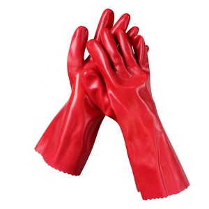 Bán buôn hộ gia đình dày rắn màu đỏ mặc sức đề kháng làm sạch cao su không thấm nước găng tay cao su - Product Image 3
