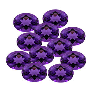 4x3mm-10x8mm Natural púrpura amatista Africana corte ovalado facetado piedras preciosas sueltas mayorista y fabricante - Product Image 1