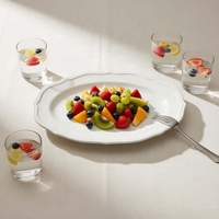 DianTong Assiette Ovale à Poisson en Porcelaine Blanche Personnalisée de 20/25/30 cm pour Vaisselle de Restaurant, Plats de Service d'Hôtel en Céramique