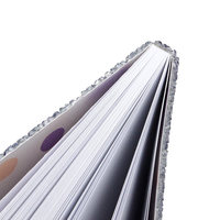 Carnet chat scintillant avec strass, couverture dégradée violette et cristaux, journal ligné pour filles, cadeau