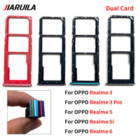 Adaptateur de support de plateau de fente pour carte Sim pour Oppo Realme 9 8 7 4G 5G 6 6i 5 5i 3 Pro téléphone portable double plateau de cartes Sim pièces de rechange