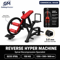 Machine d'hyper-extension dorsale commerciale à charge par disques pour décompression vertébrale, équipement de gym en acier Q235 de 3,0 mm GM-P045