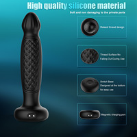 Ferngesteuerter Wriggling-Vibrator Analplug Prostata-Massagegerät Erwachsenen-Sexspielzeug für Männer und Frauen 10 Wriggling-Modi 10 Vibrationsmodi Butt Plug