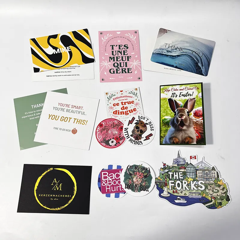 Оптовая продажа, индивидуальный логотип, Экологичная печать поздравительных открыток, открытки с вашим логотипом
