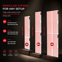 Appareil PDT SunPlus 1500W 660Nm 850Nm à 4 longueurs d'onde, appareil infrarouge portable pour le visage, panneau de luminothérapie rouge pour tout le corps avec support