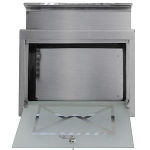 Buzón de Acero Inoxidable de Gran Capacidad <span class=keywords><strong>para</strong></span> Montaje en Pared, Antirrobo, con Cerradura de Llave, Panel de Puerta de Vidrio Templado, Impreso, <span class=keywords><strong>para</strong></span> <span class=keywords><strong>Sobres</strong></span> - Product Image 5