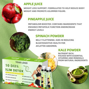 توريد الشركة المصنعة OEM <span class=keywords><strong>10</strong></span> أيام فقدان الوزن التخلص من السموم سائل حرق الدهون في الجسم عن طريق الفم يعزز مشروب التمثيل الغذائي - Product Image 3