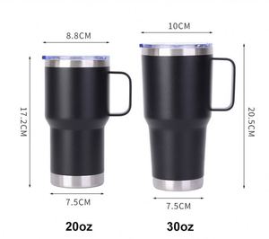 Offre Spéciale – Tasse de Voyage Isotherme en Acier Inoxydable à Double Paroi 20oz 30oz avec Poignée Métallique pour Bureau et Voiture - Product Image 6