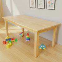 Ensemble de table et de chaises pour la maternelle, la crèche et l'éducation préscolaire, table carrée en bois massif, table de jeu multifonctionnelle