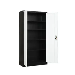 Hot Sale Office Steel 2 Doors Filing Cabinet Metal Storage Cupboard With Adjustable Shelf Steel File Cabinet