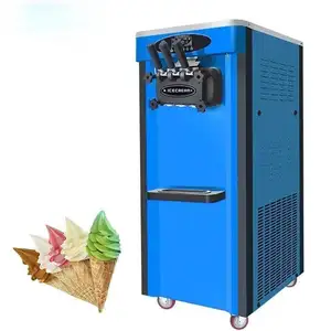 Penjualan pabrik Harga Terbaik mesin es krim penggunaan komersial pembuat es krim lembut 2 + 1 rasa mesin es krim