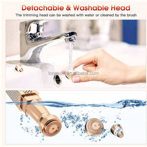 Ersatzköpfe Wiederaufladbarer Elektrischer Gesichtsrasierer 2-in-1-Augenbrauentrimmer Gesichtshaarentferner für Damen für Lippen, Kinn, Arme - Product Image 3