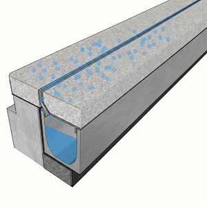 Système de drainage extérieur à fente dissimulée en résine et béton pour les aménagements urbains et les cours publiques - Fournisseur de matériaux de construction - Product Image 2