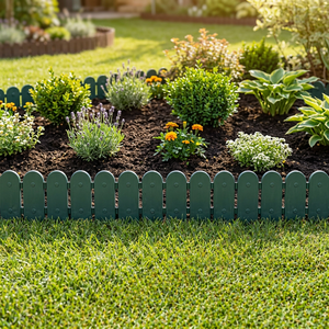 Decorative Durable Weatherproof Traditional Garden Border <b>Fence</b> Panels for Balconies Lawn Flower Beds & Crowd Control Set of 8 - Product Image 3