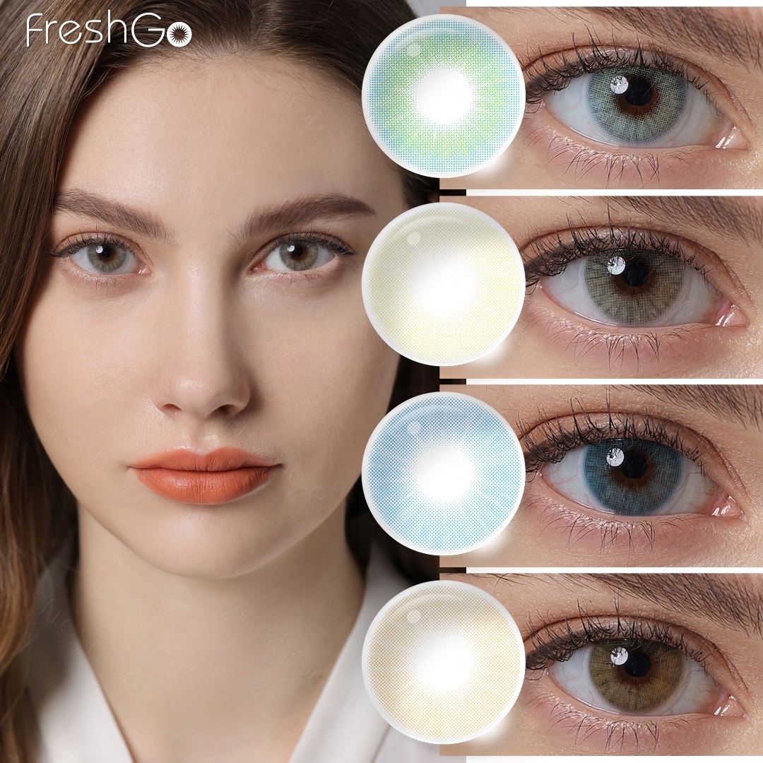 Free shipping coloured contact lens natural circle lens  prescriptio lens freshgo hidrocor contact lenses