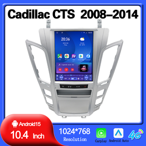 Reproductor Multimedia para Automóvil Android 15 de 10.4 Pulgadas para <span class=keywords><strong>Cadillac</strong></span> <span class=keywords><strong>CTS</strong></span> 2008 2009 2010 2011 2012 2013 2014, CarPlay, 4G, GPS, Navegación - Product Image 2