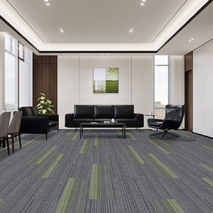 Commercial Modern Puzzle Pattern Square Carpet <b>Tiles</b> Loop Pile <b>PVC</b> Backing Non-Slip - Product Image 1