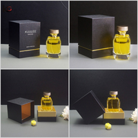 Ensemble de flacons de parfum en verre facetté carré de 100 ml avec logo personnalisé, boîte rigide de qualité supérieure, étiquette, solution d'emballage de parfum tout-en-un
