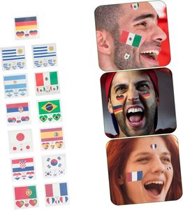 Custom 2026 Sports Event Flag Face Stickers Waterproof Removable Decals