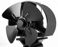 Ventilateur de poêle à granulés EcoFan 4 pales pour chauffage intérieur hivernal, alimenté par la chaleur de la cheminée à bois