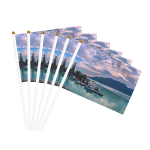Promozione: Piccole <span class=keywords><strong>Bandiere</strong></span> Messicane in Poliestere con Asta in Legno, Personalizzabili in Qualsiasi Dimensione, Mini <span class=keywords><strong>Bandiere</strong></span> da Sventolare a Mano con Asta - Product Image 5