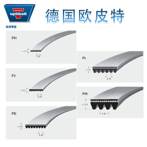 Correa de Goma EPDM Resistente a Altas Temperaturas OPTIBELT, Importada de Alemania, PH1262 PH1200, Multi-Acanalada, para Máquinas Industriales de Corte - Product Image 3