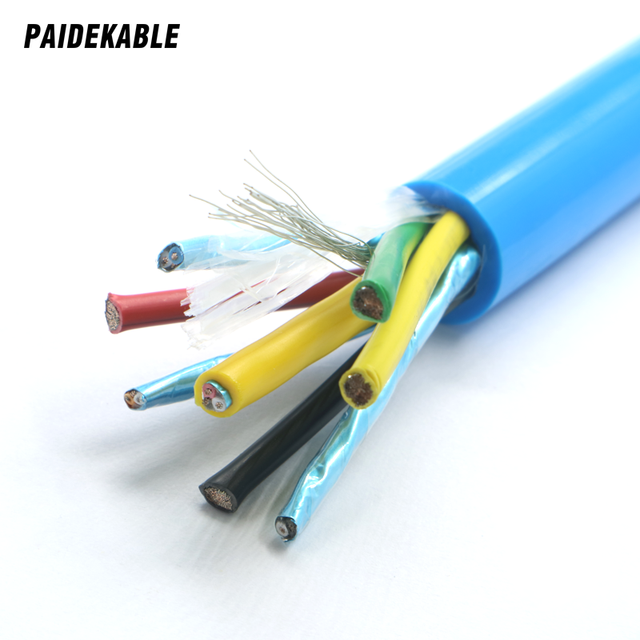 Custom Length Multi Core Copper Flexible PUR Insulated Hybrid Electrical Cable  for Underwater Industrial Use