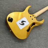Ibn Brand High Quality 7V Electric Guitar Gold Color Gold Hardware HSH Pickup 6 Steel Strings Glossy Surface Mahogany Body