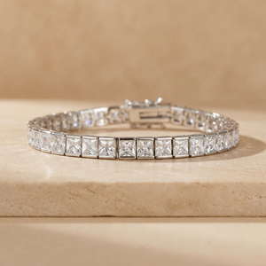 Pulsera de Cadena de Tenis de Plata de Ley 925 Personalizada para Mujer, Joyería Fina, Pulseras de Cuentas de Moda Hip Hop para Mujer - Product Image 1