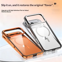 Casing Pelindung Transparan iPhone 17 Pro Max Berlapis DLC dengan Rangka Logam Paduan CNC Kustom OEM Bersertifikasi ISO9001