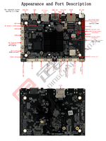 Placa de Desarrollo Android RK3566 4K DDR4 64GB Nueva con HD-MI, NPU de 1TOPS, IA de Borde, Placa Base Rockchip Duradera, Sistema Android/Linux