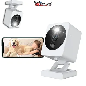 Wistino mini fotocamera digitale 3K HD apparecchiature di sorveglianza di visione notturna a colori a due vie voce telecamera WiFi