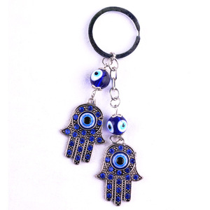 Mắt ác Hamsa Keychain tay Fatima bảo vệ Charm <span class=keywords><strong>Key</strong></span> holder May Mắn Móc Khóa amulet mắt ác Mặt dây chuyền quyến rũ đồ trang sức trang trí - Product Image 1
