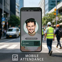 Dispositivo de Control de Asistencia con Reconocimiento Facial para Android, con WiFi 4G, Software de Control de Asistencia, Terminal Biométrico Portátil