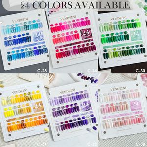 เวนดีนี ชุดเจลทาเล็บ 24 สี กันน้ำ เนื้อเจลแน่น สีสันสดใส สไตล์แมคคารอน แบบตาแมว สำหรับร้านทำเล็บและใช้ในบ้าน - Product Image 2
