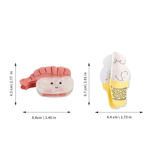 Nouvelle série japonaise <span class=keywords><strong>crevettes</strong></span> Sushi acide acétique pince à griffes paillettes roses avec pince à requin doux personnalité de haute qualité couvre-chef mignon - Product Image 6