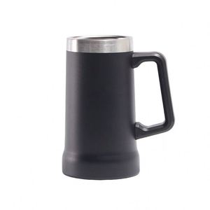 Tasse à bière en acier inoxydable de 24 oz, design anti-transpiration avec poignée, qualité alimentaire 304, accessoires de bar, cadeau d'anniversaire ASM33 - Product Image 2