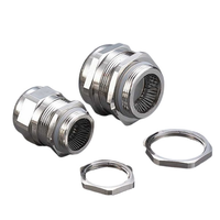 Presse-étoupe EMC M25 en laiton nickelé, étanche IP68, certifiée CE ROHS, filetage métrique PG NPT, pour câble 10-14mm, à prix bas