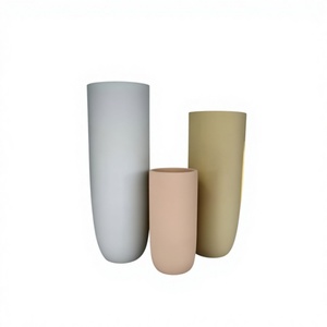 NESCO, maceta rústica grande FRP, maceta ecológica, diseño personalizado para decoración del hogar, oficina, jardín, flores artificiales - Product Image 2