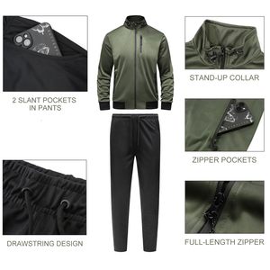 Gran oferta, conjunto de chándal con cremallera YKK completo atlético para hombre con bordado 2D, chándal de entrenamiento personalizado a la moda, chaquetas de manga larga - Product Image 2