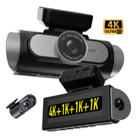 Yikoo M800 PRO Mini caméra embarquée 4 canaux WiFi GPS Enregistrement en boucle Écran IPS étanche Contrôle par application Android Vision nocturne 4K
