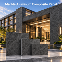 Panneau composite en aluminium revêtu de PE, aspect marbre ivoire, 3 mm, pour murs décoratifs de hall d'hôtel