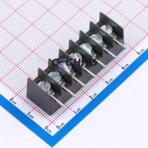 980-W/07 Barrier Terminal Block Through hole Component (THT),P=6.35mm Connector 6.35mm 1x7P Straight Pin 7P - Product Image 1