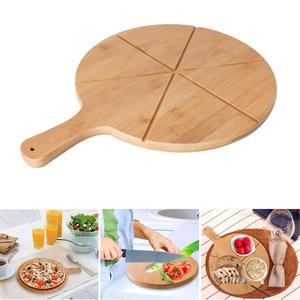 Tabla de Cortar <span class=keywords><strong>Pizza</strong></span> de Bambú Ecológica y Duradera, Bandeja para Servir, Paleta para <span class=keywords><strong>Pizza</strong></span>, Personalizable y Respetuosa con el Medio Ambiente - Product Image 1