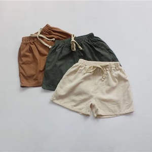 Pantalones cortos holgados de lino y algodón para niños, estilo coreano, novedad de verano 2022 - Product Image 1