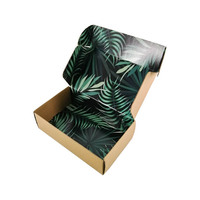Boîte cadeau en carton ondulé de petite taille, impression personnalisée sur une face, peut être imprimée des deux côtés, articles d'emballage recyclables